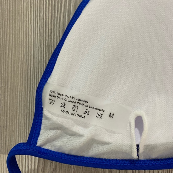 NWOT shein royal blue medium sequin bikini top - Picture 4 of 4